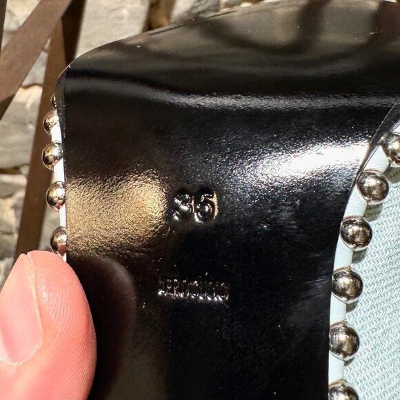 Alexander Wang Light Blue Denim Eri Studded Ankle Booties - Picture 9 of 11